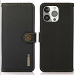 iPhone 13 Capa de couro KHAZNEH RFID Pro Genuine Leather Case iPhone 13 Capa de couro KHAZNEH RFID Pro Genuine Leather Case
