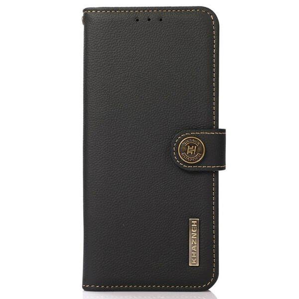 iPhone 13 Capa de couro KHAZNEH RFID Pro Genuine Leather Case