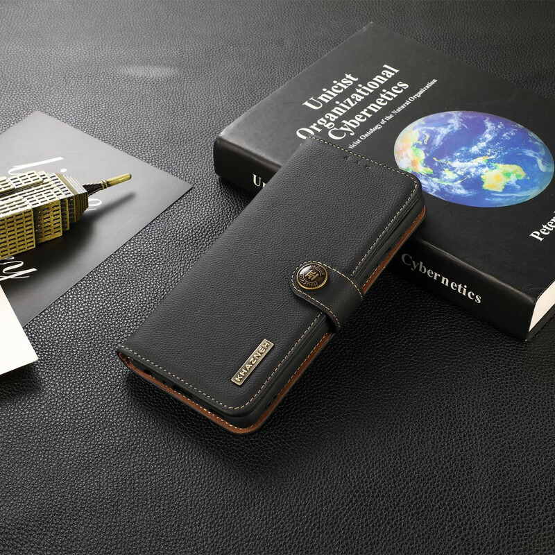 iPhone 13 Capa de couro KHAZNEH RFID Pro Genuine Leather Case iPhone 13 Capa de couro KHAZNEH RFID Pro Genuine Leather Case