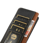 iPhone 13 Capa de couro KHAZNEH RFID Pro Genuine Leather Case