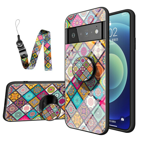 Google Pixel 6 Pro Case Stand Stand de Remendos Magnéticos