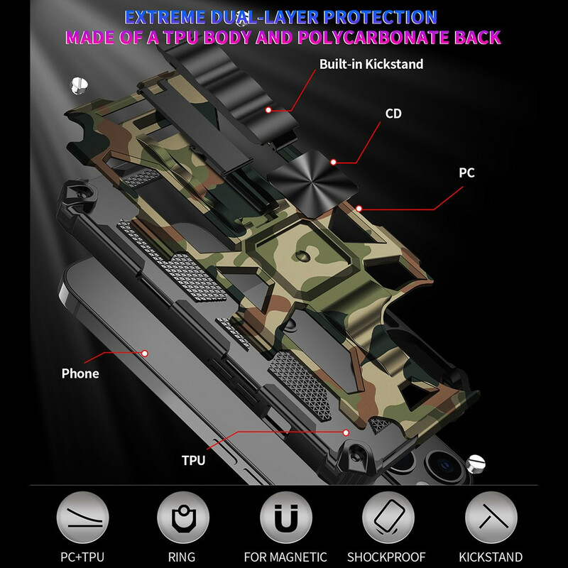 iPhone 13 Pro Camuflagem de capa amovível
