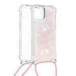 iPhone 13 Capa Pro Glitter com Lanyard