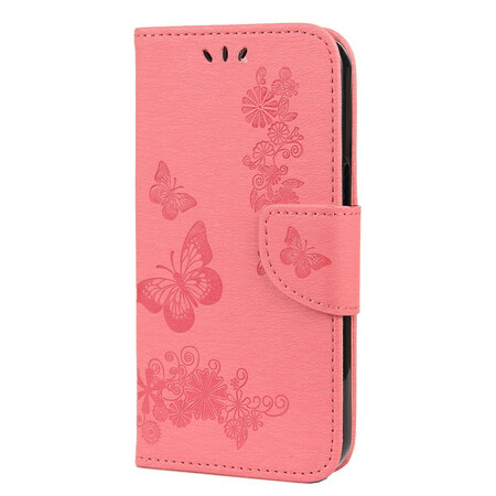 Esplêndida capa para iPhone 13 Pro Splendid Butterflies with Strap
