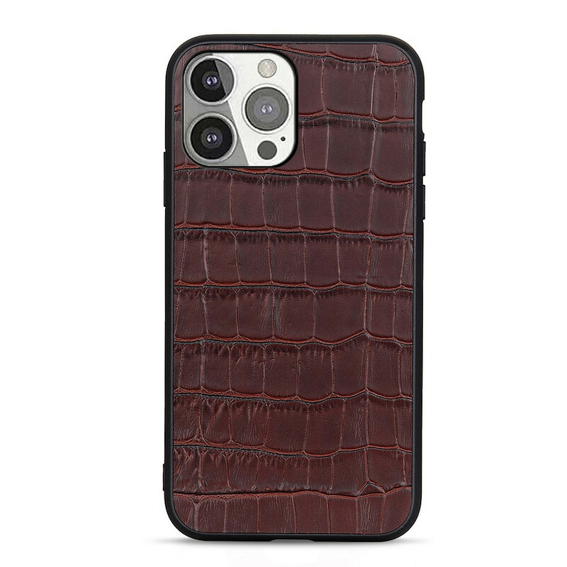 iPhone 13 Pro Genuine Leather Case Texture Crocodile