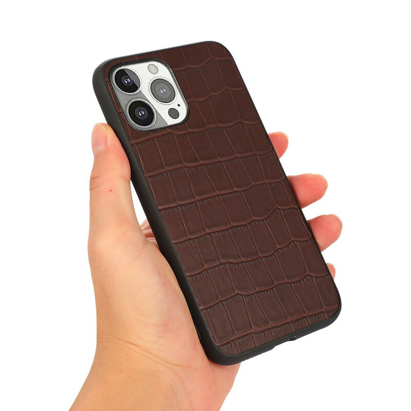 iPhone 13 Pro Genuine Leather Case Texture Crocodile