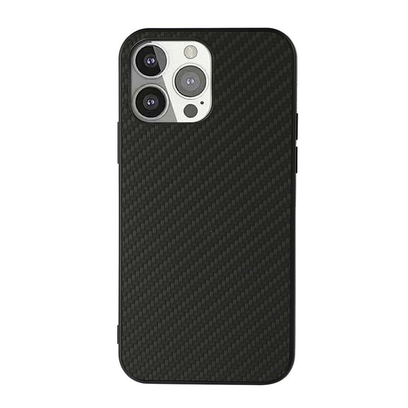 iPhone 13 Pro Case Leather Effect Leather Texture Fibra de Carbono