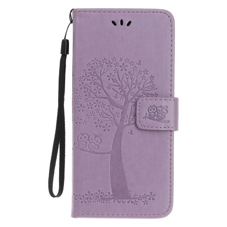 Capa para iPhone 13 Pro Tree and Owls with Strap
