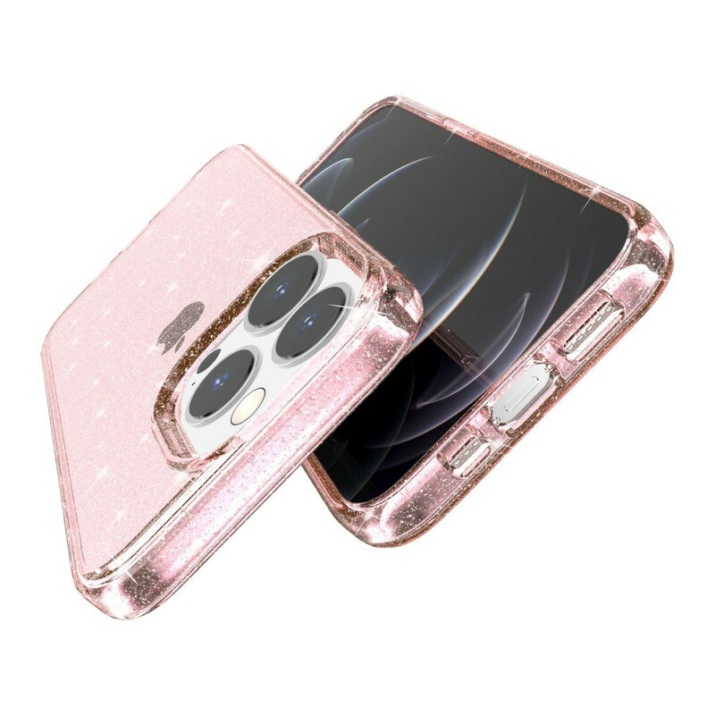 Capa brilhante do iPhone 12 Pro Clear Glitter