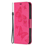 Capa para iPhone 13 Pro Butterfly Printed Lanyard