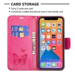 Capa para iPhone 13 Pro Butterfly Printed Lanyard