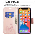 Capa para iPhone 13 Pro Butterfly Printed Lanyard