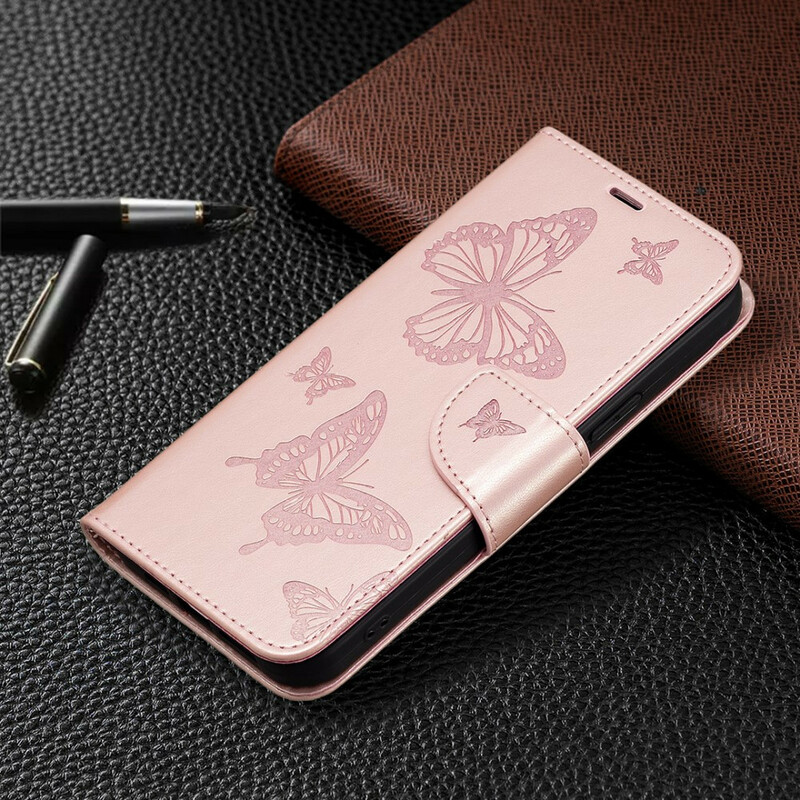 Capa para iPhone 13 Pro Butterfly Printed Lanyard