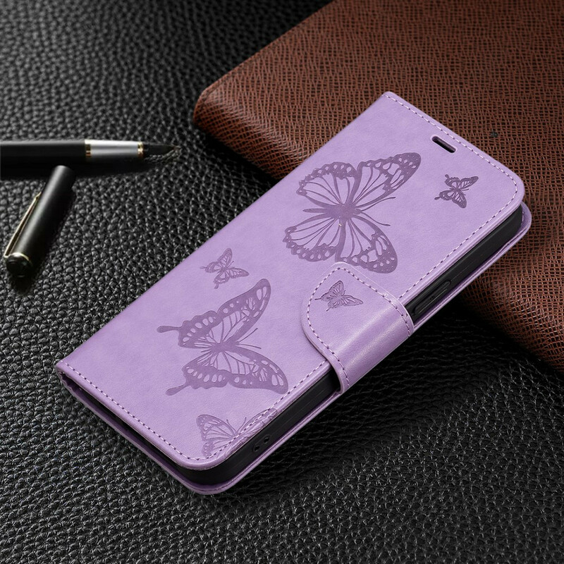 Capa para iPhone 13 Pro Butterfly Printed Lanyard