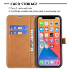 iPhone 13 Pro Tecido e capa de fita de efeito de couro