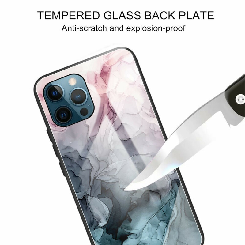 iPhone 13 Pro Max Case Marble Tempered Glass