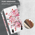 Capa para iPhone 13 Pro Max Pink Tree e Black Cat