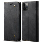 Tampa Flip Cover iPhone 13 Pro Max Faux Leather Texture Jeans