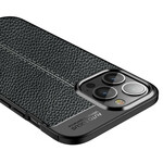 iPhone 13 Pro Max Case Litchi Linha Dupla de Couro Litchi