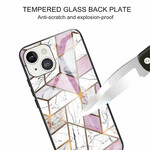 Capa iPhone 13 Geometria de mármore de vidro temperado