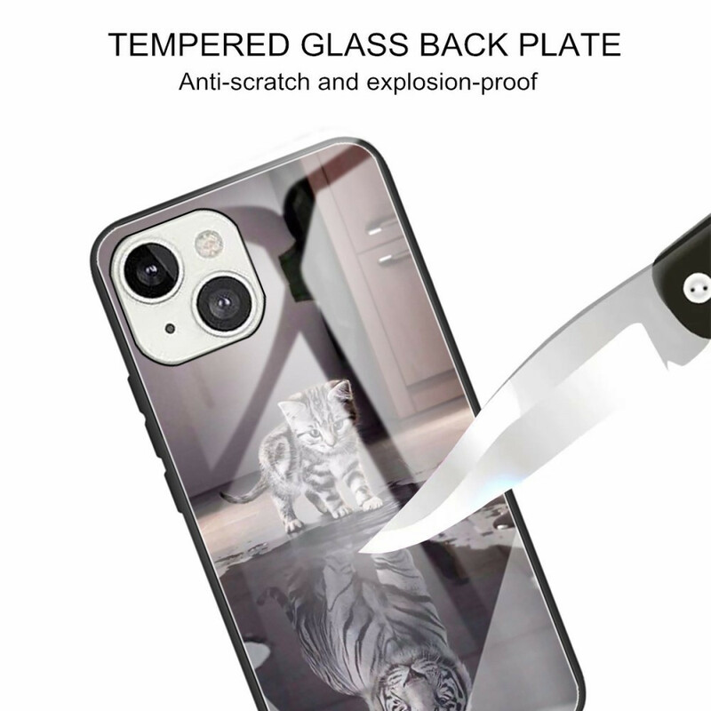 iPhone 13 Capa de vidro temperado Rêve de Chaton