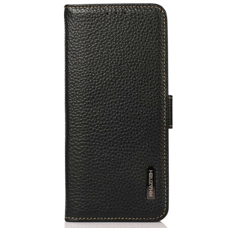 Capa para iPhone Litchi KHAZNEH genuína em pele
