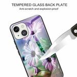 iPhone 13 Capa de Vidro Temperado Flores Realistas