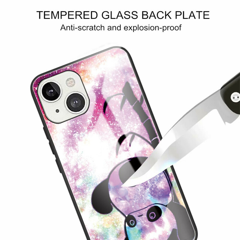 iPhone 13 Capa de vidro temperado Panda e Bambu