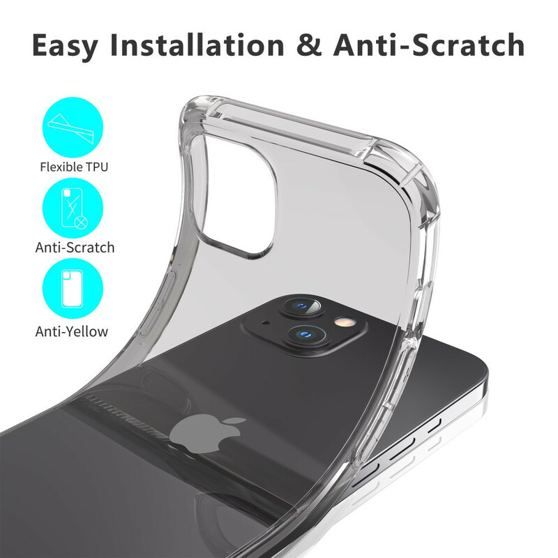 iPhone 13 Pro Max Capa Transparente LEEU Almofadas de Protecção