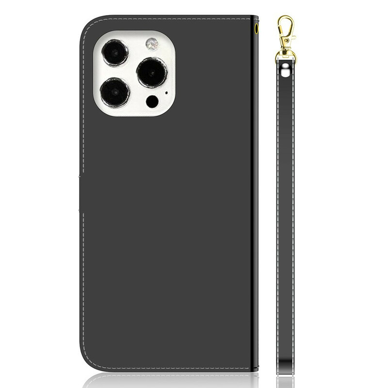Capa para iPhone 13 Pro Max Leatherette Mirror Cover
