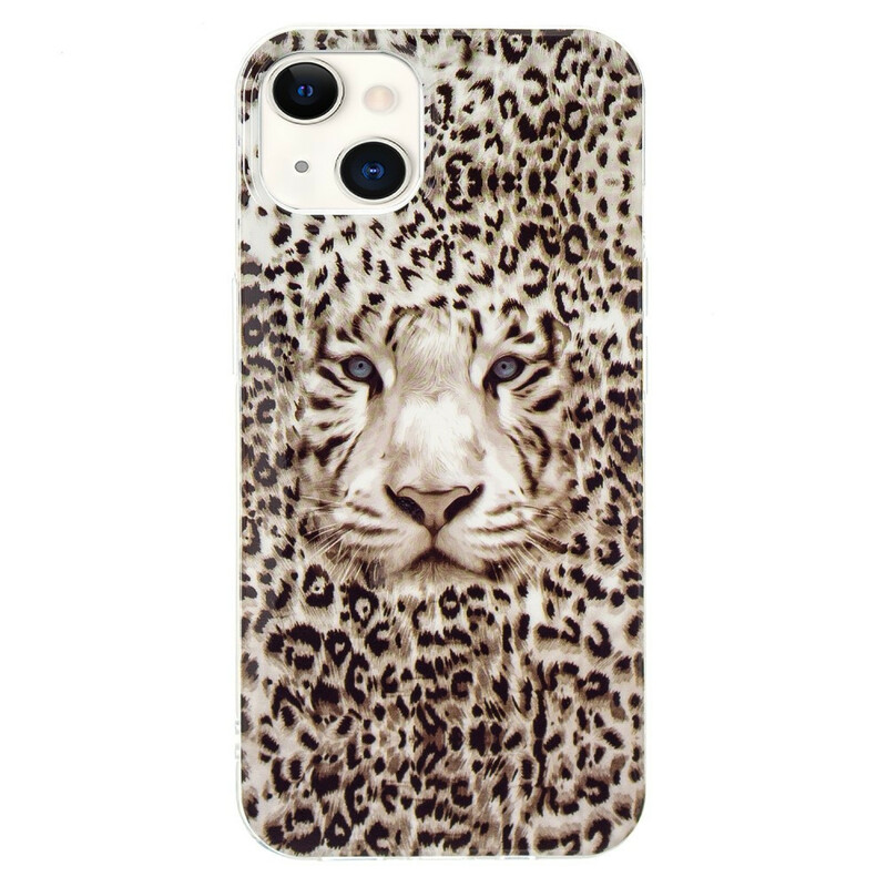 iPhone 13 Capa Fluorescente Leopardo