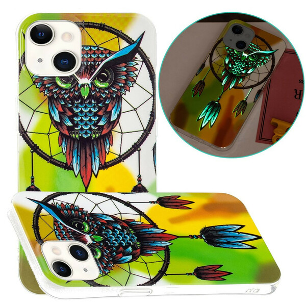 iPhone 13 Capa fluorescente Dreamcatcher Owl