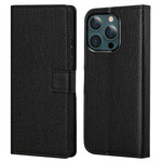 Capa para iPhone 13 Pro Max Leather Effect Grain Lychee