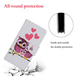 iPhone 13 Capa da família Owl com Lanyard