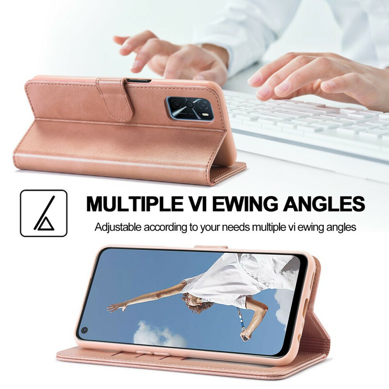 Oppo A16 / A16s LC.IMEEKE Capa de efeito couro