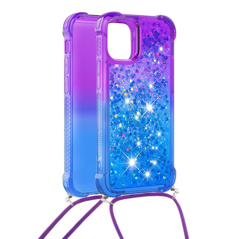 iPhone 13 Silicone Glitter & String Case