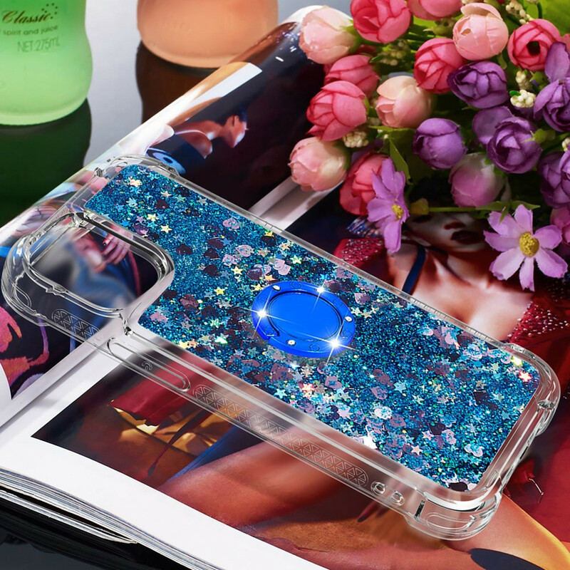 iPhone 13 Glitter Case com anel de suporte