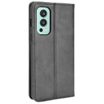 Capa Flip Cover OnePlus Nord 2 5G Efeito Couro Vintage Elegante