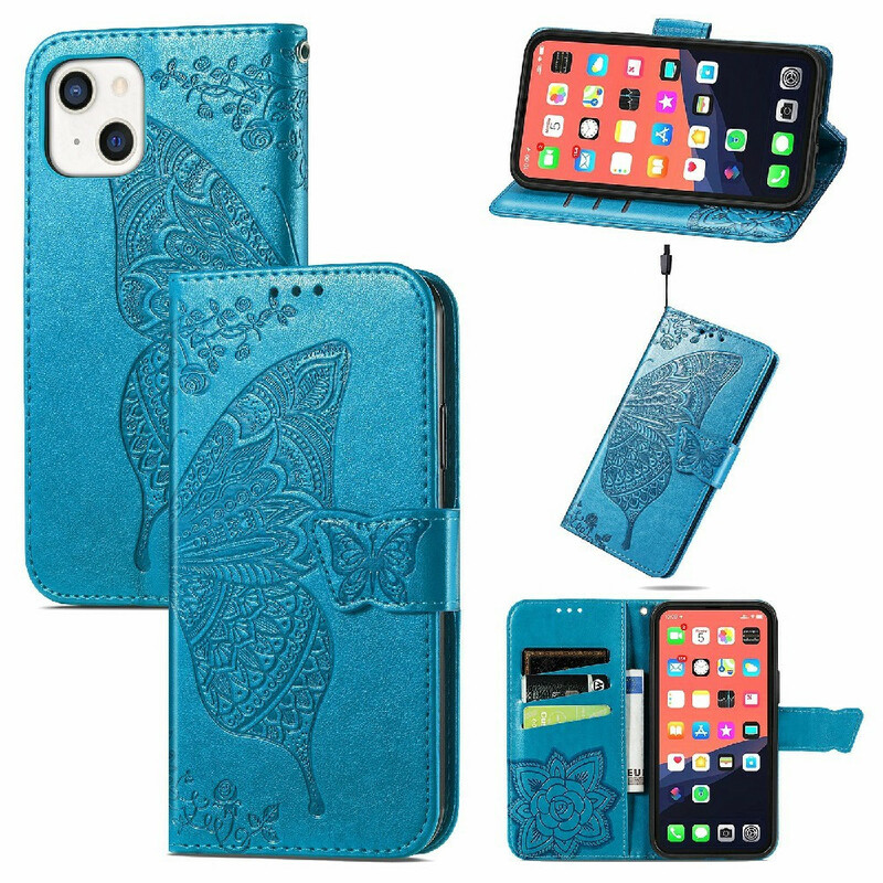iPhone 13 Capa de Borboleta Half Butterfly