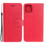 Capa para iPhone 13 Borboletas e Flores com Lanyard