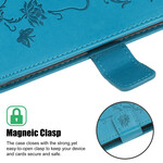 Capa para iPhone 13 Borboletas e Flores com Lanyard