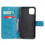 Capa para iPhone 13 Borboletas e Flores com Lanyard