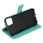 Capa para iPhone 13 Borboletas e Flores com Lanyard