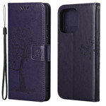Capa para iPhone 13 Árvore e Corujas com Lanyard
