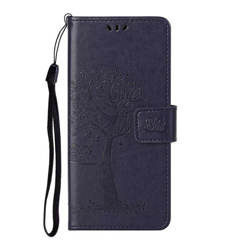 Capa para iPhone 13 Árvore e Corujas com Lanyard