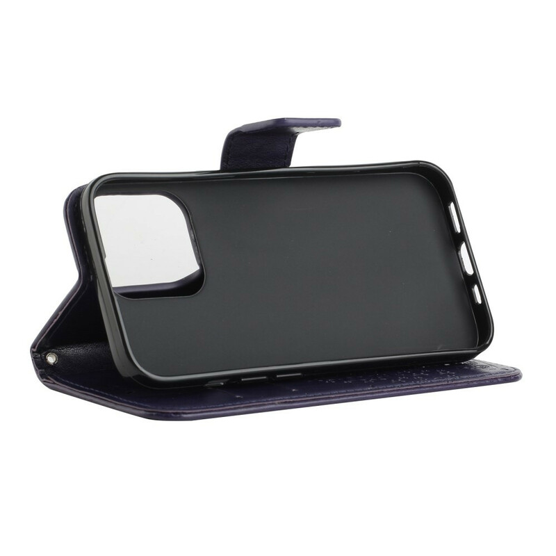 Capa para iPhone 13 Árvore e Corujas com Lanyard