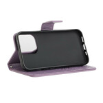 Capa para iPhone 13 Árvore e Corujas com Lanyard