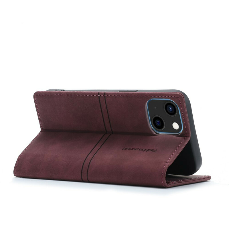 Tampa Flip Cover iPhone 13 Style Leather Stitching Magnetic Clasp