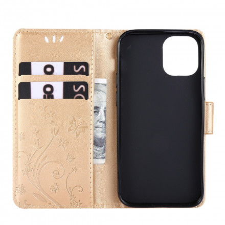 Capa para iPhone 13 Borboletas em Flores