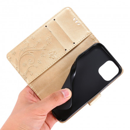 Capa para iPhone 13 Borboletas em Flores